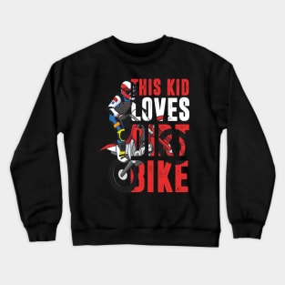 Youth Motorcross, Boys Dirt Bike Crewneck Sweatshirt